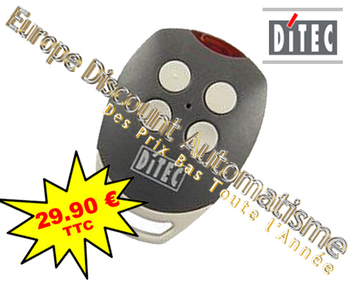 Télécommande Ditec GOL 4C pour portail = 29.90 €TTC -22 % -
